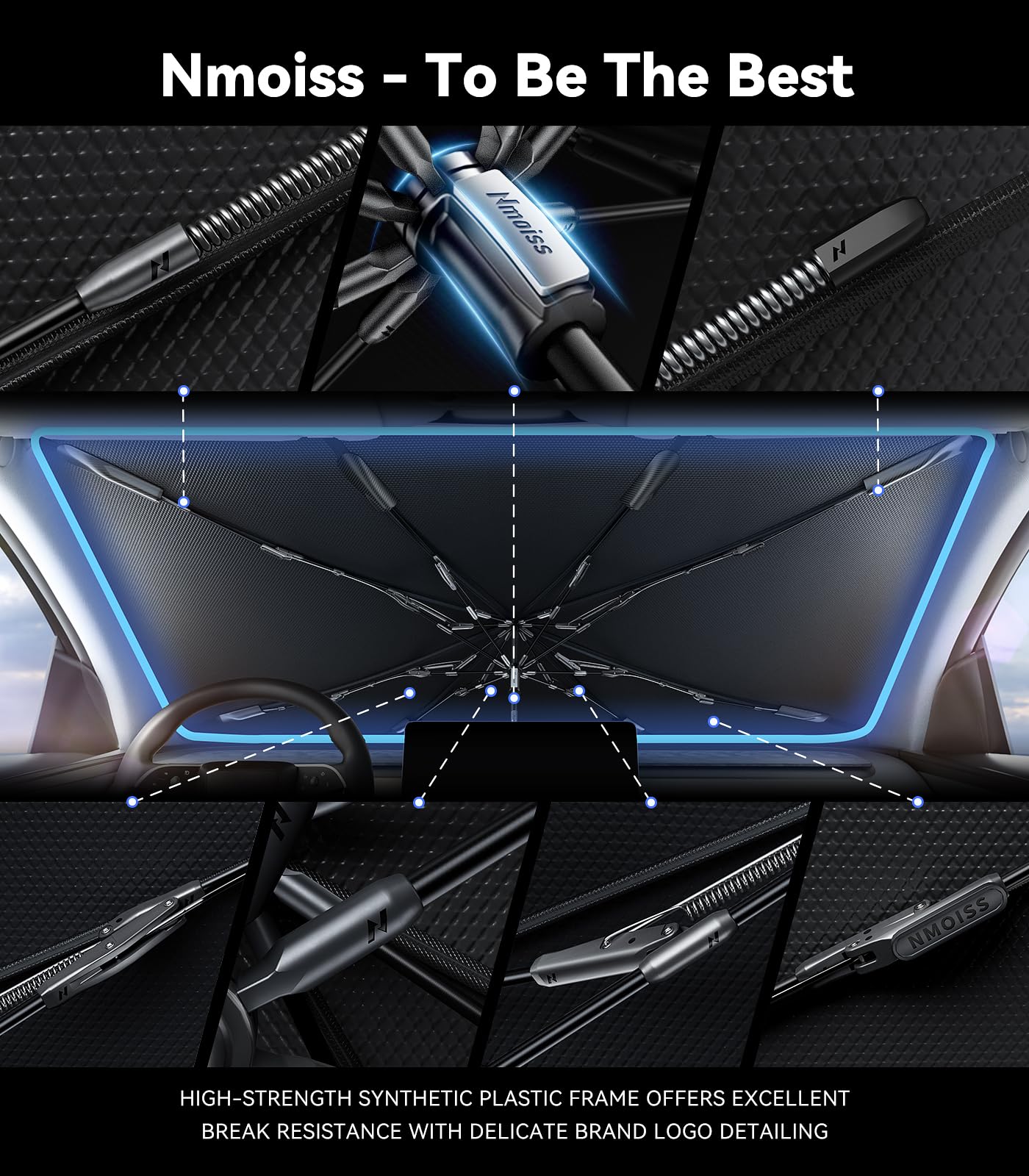 Amazon.com: [2026 Upgraded] Nmoiss Windshield Sun Shade Umbrella